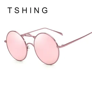 TSHING Unisex Steampunk Round Sunglasses