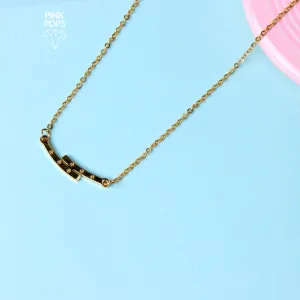 Two Black Bar Necklace