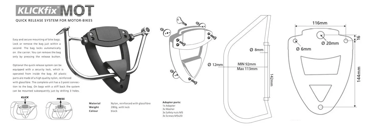 UNIT Garage Klickfix Racks - Aprillia Tuareg 660