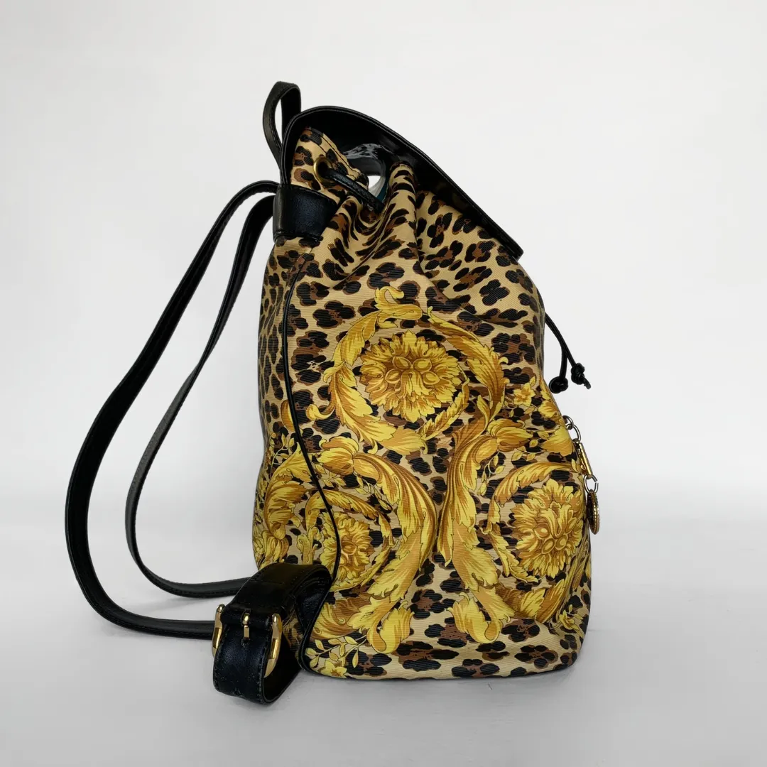 Versace Leopard Sunburst Backpack PVC