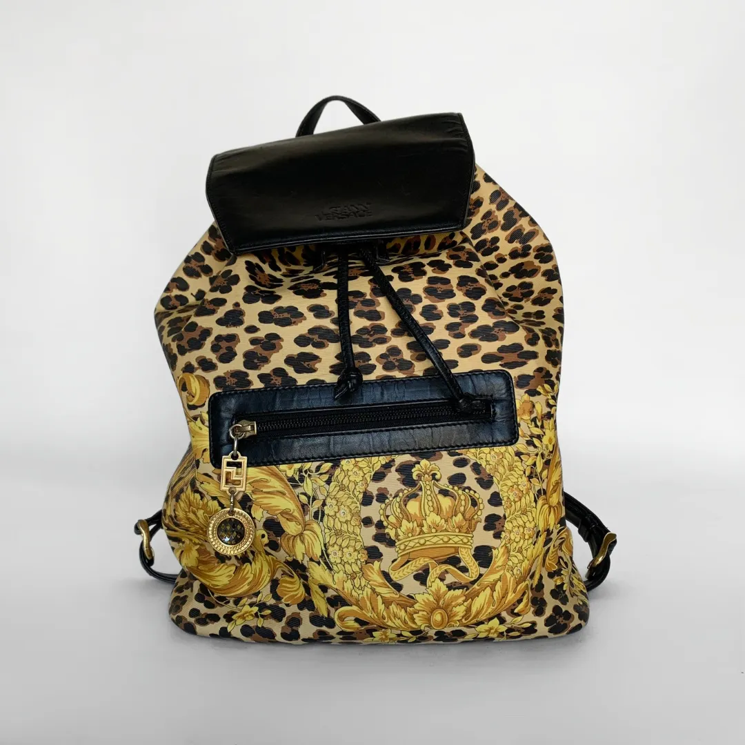 Versace Leopard Sunburst Backpack PVC