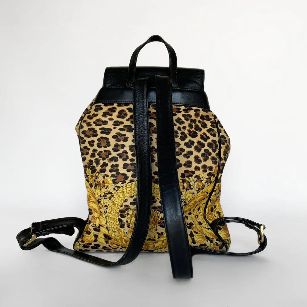 Versace Leopard Sunburst Backpack PVC