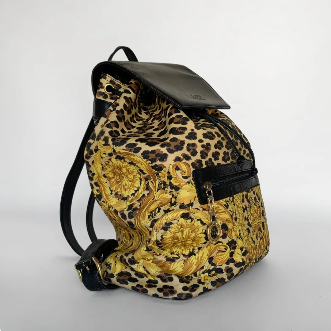 Versace Leopard Sunburst Backpack PVC