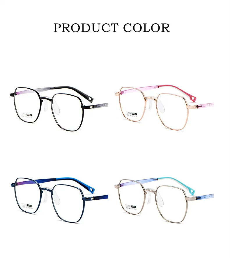 Yimaruili Unisex Children's Full Rim Polygon Square Ultem Frame Eyeglasses 7508S