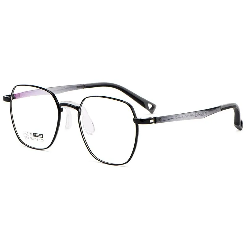 Yimaruili Unisex Children's Full Rim Polygon Square Ultem Frame Eyeglasses 7508S